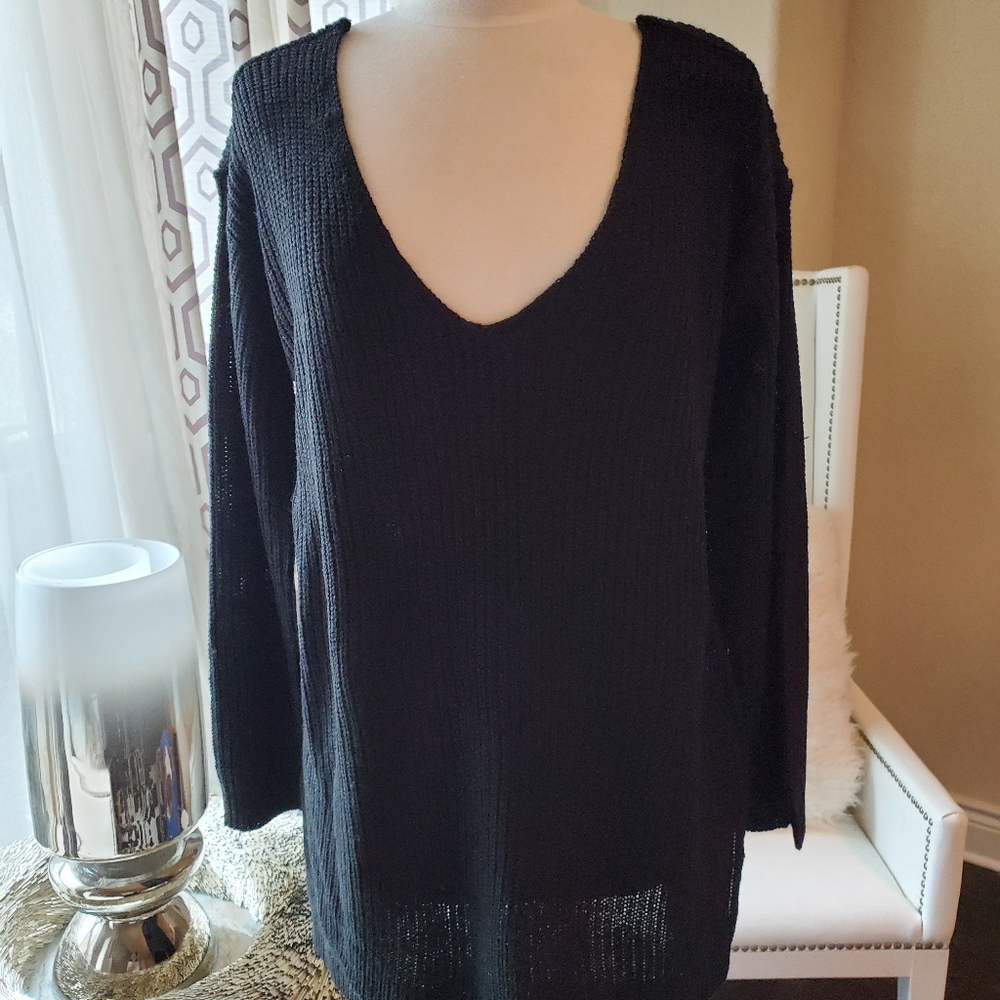 Black tunic sweater